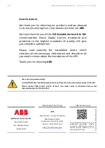 Предварительный просмотр 3 страницы ABB 150/100 UL S1 Installation Manual