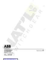 Предварительный просмотр 14 страницы ABB 15VHK1200 Installation And Maintenance Instructions Manual