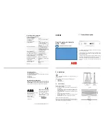 Preview for 1 page of ABB 2CSYD0103M Installation And User Manual