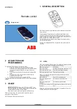 ABB 2CSYD0301N Usage Manual preview