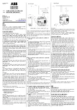 Предварительный просмотр 1 страницы ABB 3299-15508 Quick Start Manual