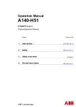 ABB A140-H51 Operation Manual preview