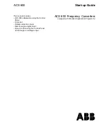 ABB ACS 600 Startup Manual preview
