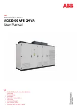 ABB ACS2000 AFE 2MVA User Manual preview