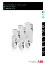 Предварительный просмотр 1 страницы ABB ACS580-01 drives Quick Installation And Setup Manual