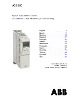 ABB ACS850-04 series Quick Installation Manual preview