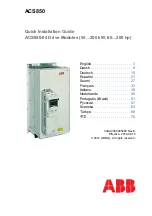 ABB ACS850 series Quick Installation Manual preview