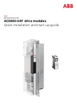 ABB ACS880-04F Quick Installation And Start-Up Manual preview