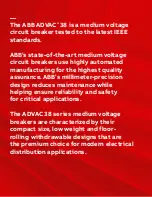 Preview for 2 page of ABB ADVAC 38 Installation, Operation And Maintenance Manual