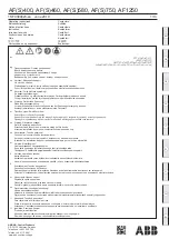 ABB AF1250 Operating Instructions Manual preview