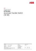 ABB ATS-16 A Operating Manual preview