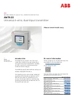 Preview for 1 page of ABB AWT420 Operating Instruction