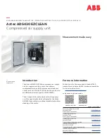 ABB Aztec ADS430 EZCLEAN Operating Instructions Manual preview