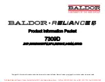ABB BALDOR-RELIANCE 7309D Product Information Packet preview