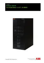 ABB Battery cabinet for PowerValue 11-31T 10-20 kVA User Manual preview