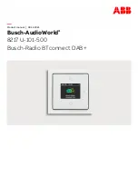 ABB Busch-AudioWorld Product Manual предпросмотр