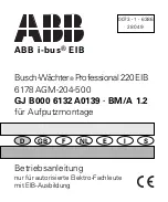 ABB Busch Watchdog Professional 220 EIB Operating Instructions Manual preview