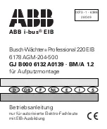 Предварительный просмотр 1 страницы ABB Busch Watchdog Professional 220 EIB Operating Instructions Manual