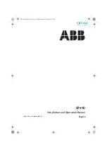 Предварительный просмотр 1 страницы ABB CP410M Installation And Operation Manual
