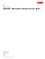 Preview for 1 page of ABB CPS6000 Product Manual