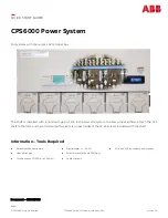 Preview for 1 page of ABB CPS6000 Quick Start Manual