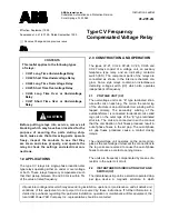 Preview for 1 page of ABB CV-21 Instruction Leaflet