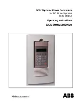 ABB DCS 600 MultiDrive Series Operating Instructions Manual preview