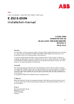 ABB E 232 E-230N Installation Manual предпросмотр