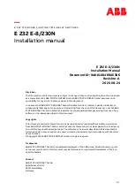 ABB E 232 E-8/230N Installation Manual предпросмотр