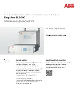 Предварительный просмотр 1 страницы ABB EasyLine EL3000 Manual