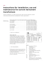 Предварительный просмотр 3 страницы ABB ELK-CT0 145 F Instructions For Installation, Use And Maintenance Manual