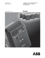 ABB Emax E1 Installation And Service Instructions Manual preview