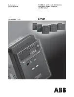 ABB Emax E1 Installation And Service Instructions Manual предпросмотр