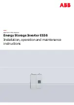 Preview for 1 page of ABB ESI-S Installation, Operation And Maintanance Manual