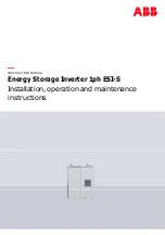 Preview for 1 page of ABB ESI-S Installation, Operation And Maintenance Instructions
