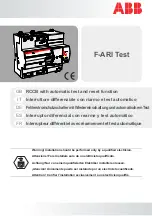 ABB F-ARI Test Series Manual preview