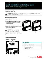 ABB FECA-01 EtherCAT Quick Installation And Start-Up Manual предпросмотр