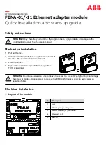 Preview for 1 page of ABB FENA-01 Quick Installation And Start-Up Manual