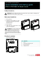 Предварительный просмотр 1 страницы ABB FPBA-01 PROFIBUS DP Quick Installation And Start-Up Manual