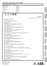 ABB GAF460 Series Operating Instructions Manual preview