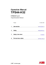 Preview for 1 page of ABB HT588230 Operation Manual