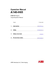 Preview for 1 page of ABB HT601701 Operation Manual