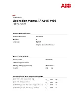 Preview for 1 page of ABB HT610272 Operation Manual