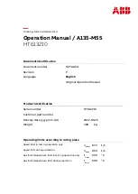 Предварительный просмотр 1 страницы ABB HT613210 Operation Manual