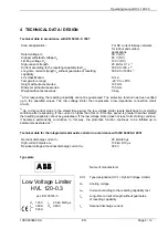 Предварительный просмотр 4 страницы ABB HVL 120-0.3 Operating Manual