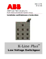 Preview for 1 page of ABB K-Line Plus Installation And Maintenance Instructions Manual