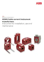 ABB KOKM Series Instructions For Installation, Use And Maintenance Manual preview