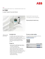 Preview for 1 page of ABB LLT100 Operating	 Instruction