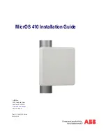 Preview for 1 page of ABB MicrOS 410 Installation Manual