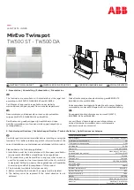 ABB MirEvo Twinspot TW500 ST Instruction Leaflet предпросмотр